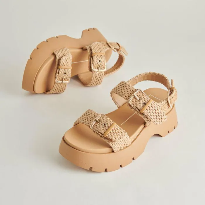 Sandals Shop Dolce Vita Palda Sandals Natural Raffia Natural Raffia