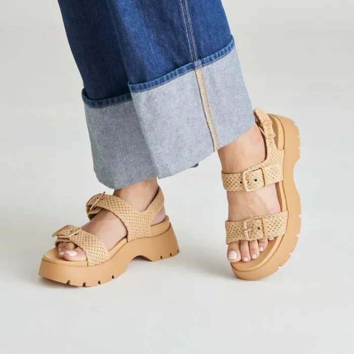 Sandals Shop Dolce Vita Palda Sandals Natural Raffia Natural Raffia