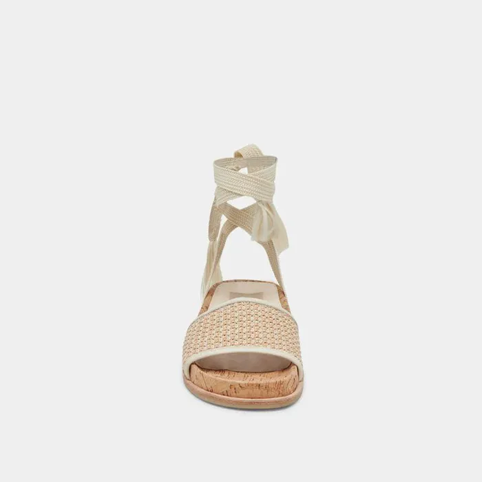 Sandals Shop Dolce Vita Salacy Sandals White Natural Raffia White Natural Raffia