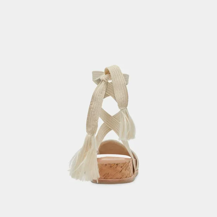 Sandals Shop Dolce Vita Salacy Sandals White Natural Raffia White Natural Raffia