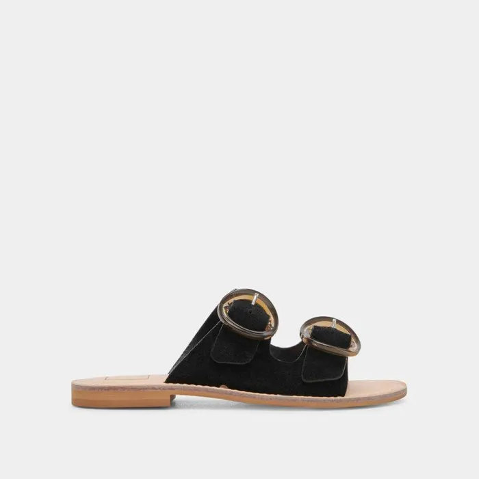 Sandals Shop Dolce Vita Secily Sandals Onyx Suede Onyx Suede