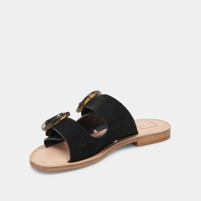 Sandals Shop Dolce Vita Secily Sandals Onyx Suede Onyx Suede