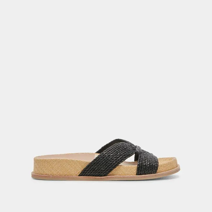 Sandals Shop Dolce Vita Selda Sandals Onyx Raffia Onyx Raffia