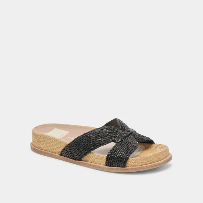Sandals Shop Dolce Vita Selda Sandals Onyx Raffia Onyx Raffia