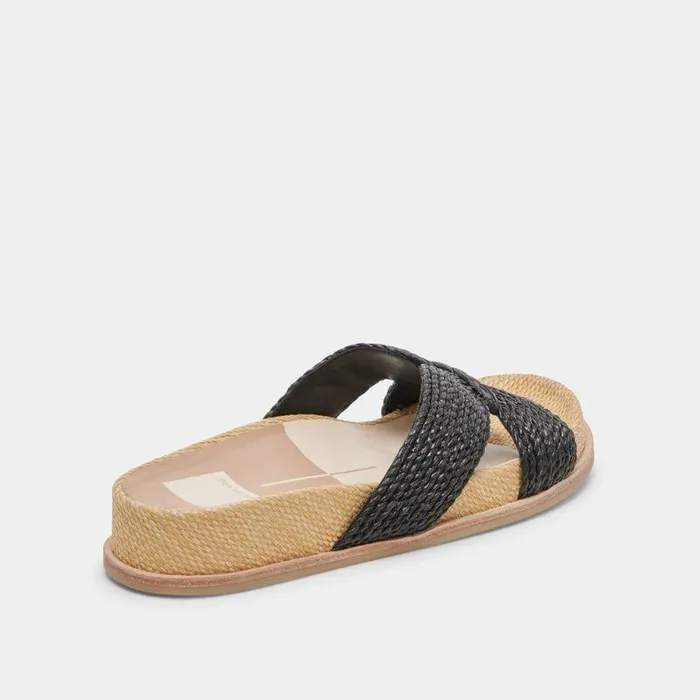 Sandals Shop Dolce Vita Selda Sandals Onyx Raffia Onyx Raffia