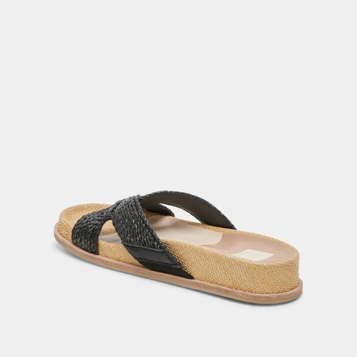 Sandals Shop Dolce Vita Selda Sandals Onyx Raffia Onyx Raffia
