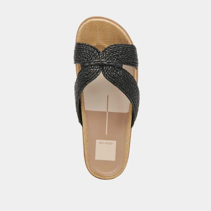 Sandals Shop Dolce Vita Selda Sandals Onyx Raffia Onyx Raffia