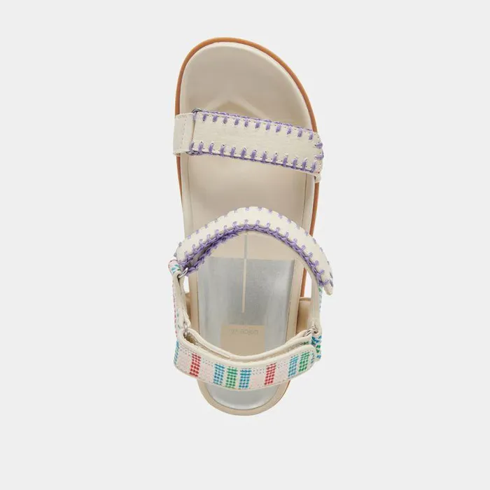 Sandals Shop Dolce Vita Senora Sandals Ivory Multi Nubuck Ivory Multi Nubuck