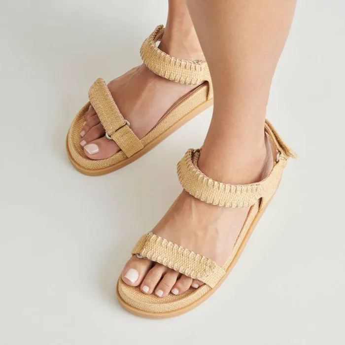Sandals Shop Dolce Vita Senora Sandals Lt Natural Raffia Lt Natural Raffia
