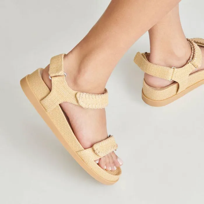 Sandals Shop Dolce Vita Senora Sandals Lt Natural Raffia Lt Natural Raffia