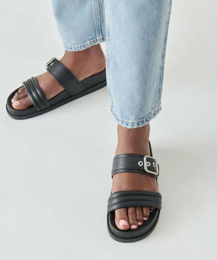 Sandals Shop Dolce Vita Shaila Sandals Black Leather Black Leather