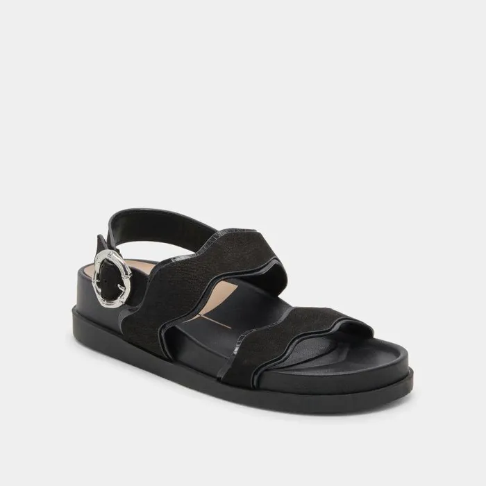 Sandals Shop Dolce Vita Sindy Sandals Black Nubuck Black Nubuck