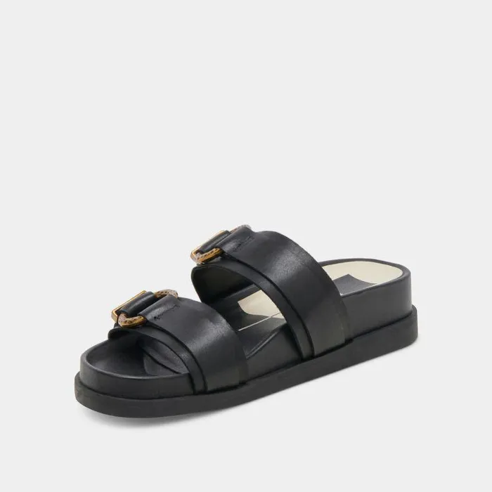Sandals Shop Dolce Vita Soya Sandals Onyx Leather Onyx Leather