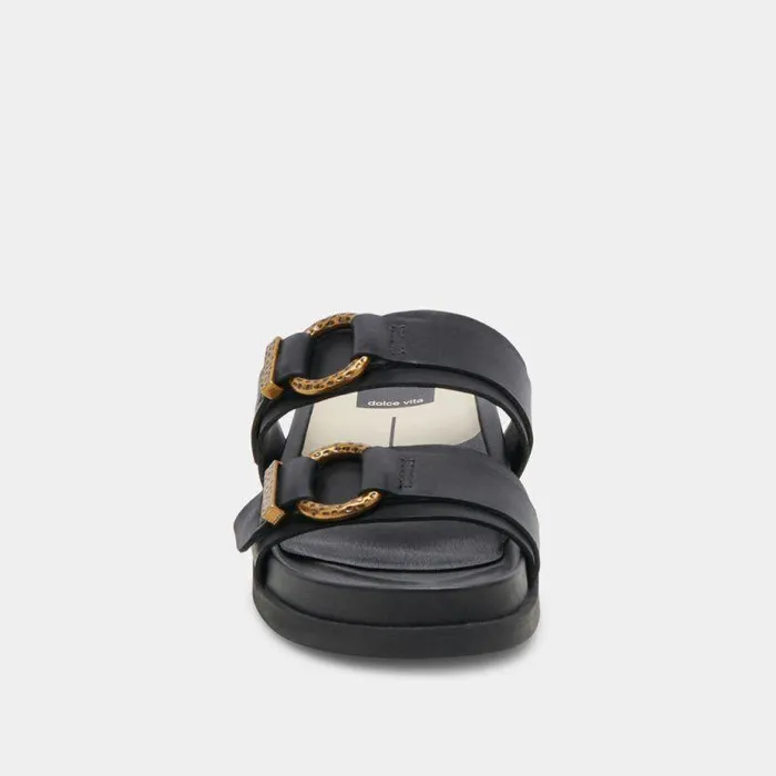 Sandals Shop Dolce Vita Soya Sandals Onyx Leather Onyx Leather