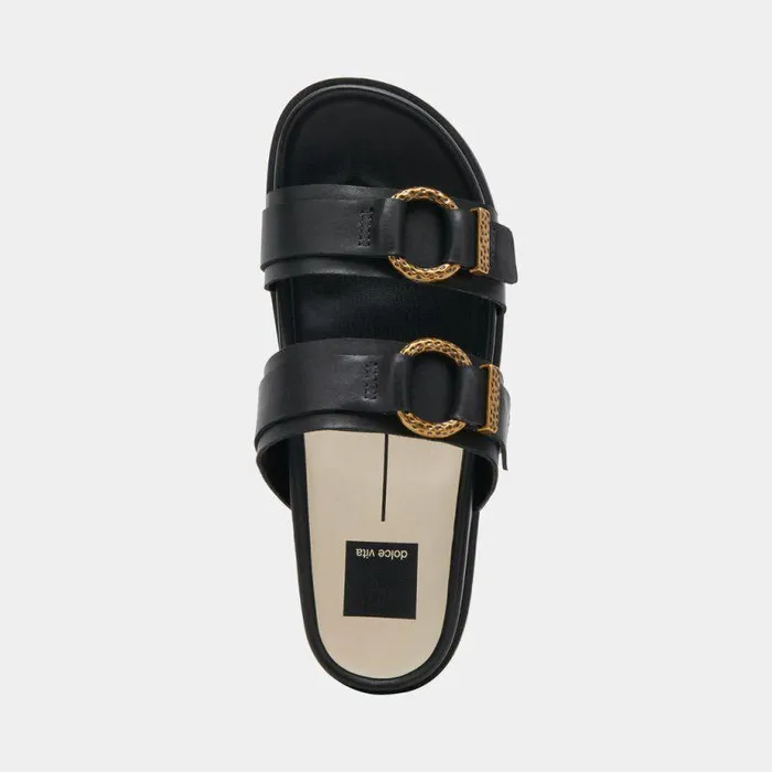 Sandals Shop Dolce Vita Soya Sandals Onyx Leather Onyx Leather
