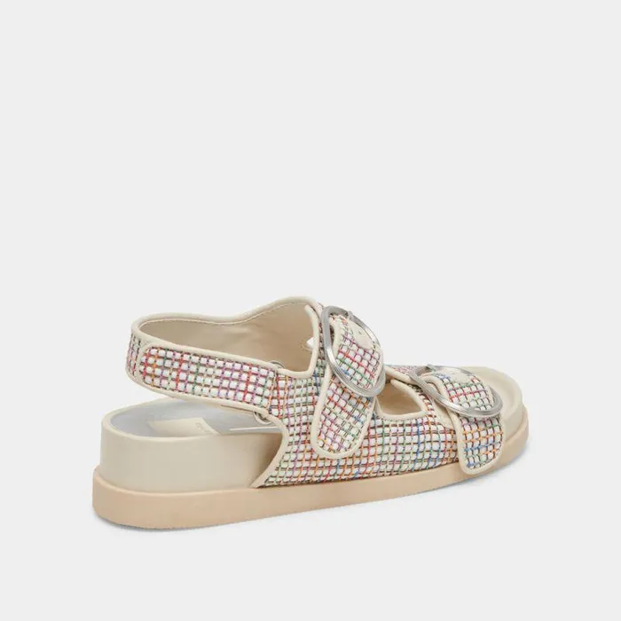 Sandals Shop Dolce Vita Starla Pride Sandals White Multi Raffia White Multi Raffia