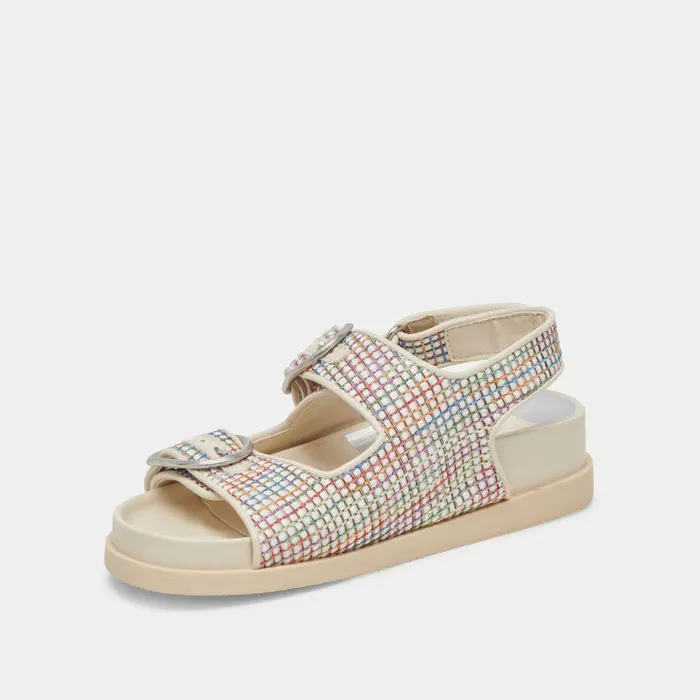 Sandals Shop Dolce Vita Starla Pride Sandals White Multi Raffia White Multi Raffia