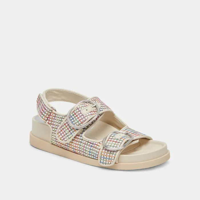 Sandals Shop Dolce Vita Starla Pride Sandals White Multi Raffia White Multi Raffia
