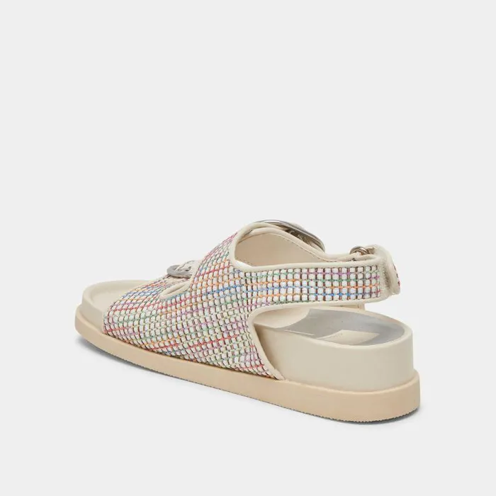 Sandals Shop Dolce Vita Starla Pride Sandals White Multi Raffia White Multi Raffia