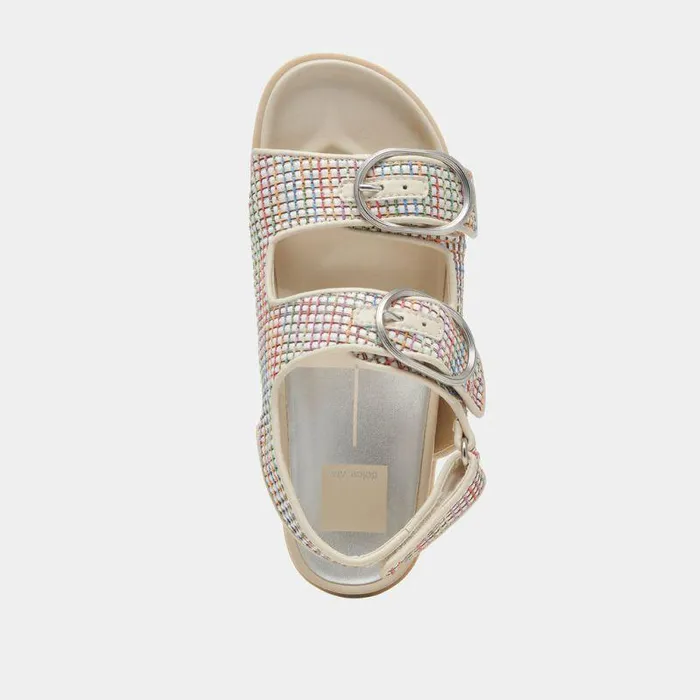Sandals Shop Dolce Vita Starla Pride Sandals White Multi Raffia White Multi Raffia