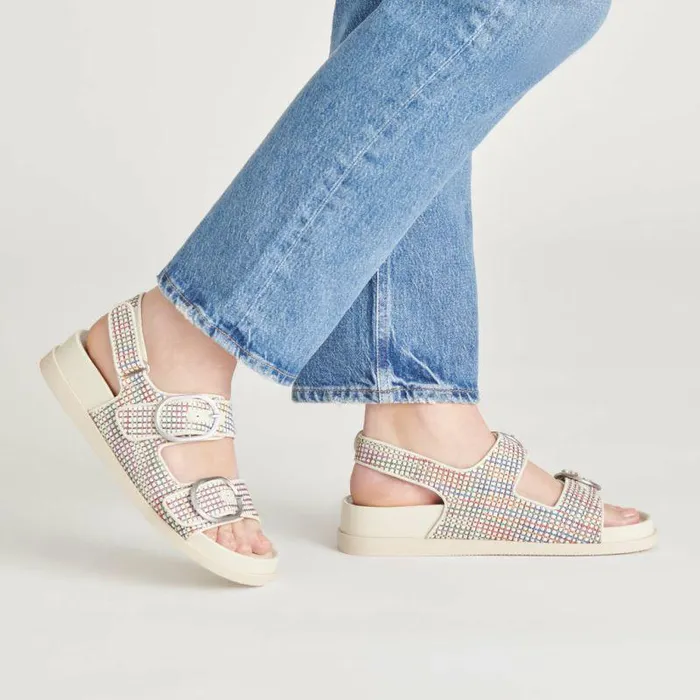 Sandals Shop Dolce Vita Starla Pride Sandals White Multi Raffia White Multi Raffia