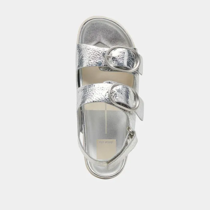 Sandals Shop Dolce Vita Starla Sandals Silver Distressed Leather Silver Leather Sandals Silver Distressed Leather