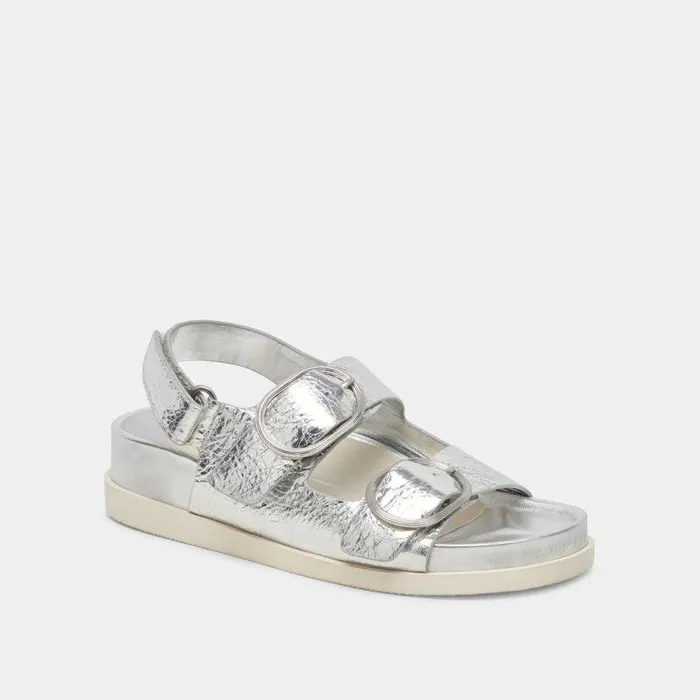 Sandals Shop Dolce Vita Starla Sandals Silver Distressed Leather Silver Leather Sandals Silver Distressed Leather