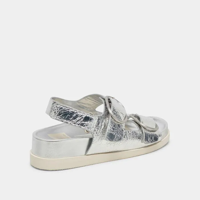 Sandals Shop Dolce Vita Starla Sandals Silver Distressed Leather Silver Leather Sandals Silver Distressed Leather