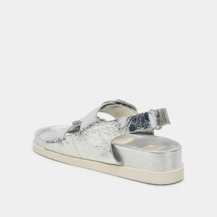 Sandals Shop Dolce Vita Starla Sandals Silver Distressed Leather Silver Leather Sandals Silver Distressed Leather