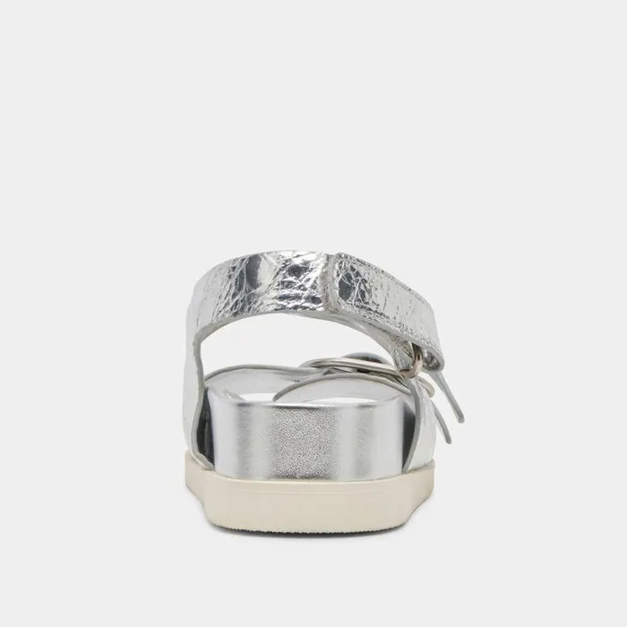 Sandals Shop Dolce Vita Starla Sandals Silver Distressed Leather Silver Leather Sandals Silver Distressed Leather