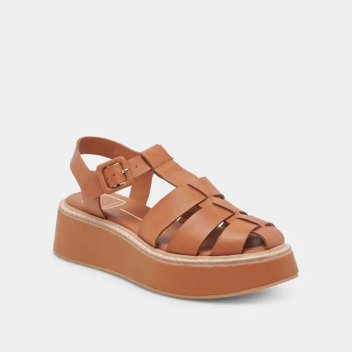Sandals Shop Dolce Vita Tristy Sandals Cognac Leather Designer Cognac Leather Sandals Cognac Leather