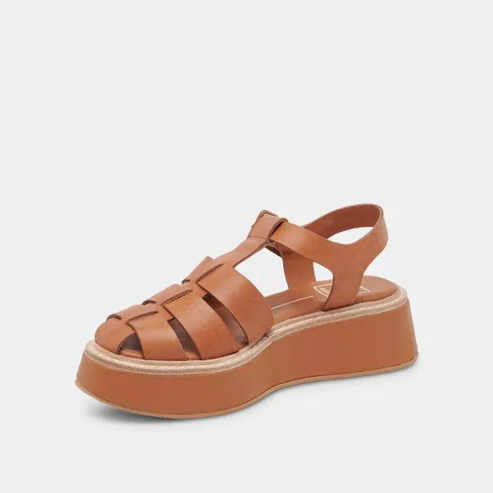 Sandals Shop Dolce Vita Tristy Sandals Cognac Leather Designer Cognac Leather Sandals Cognac Leather