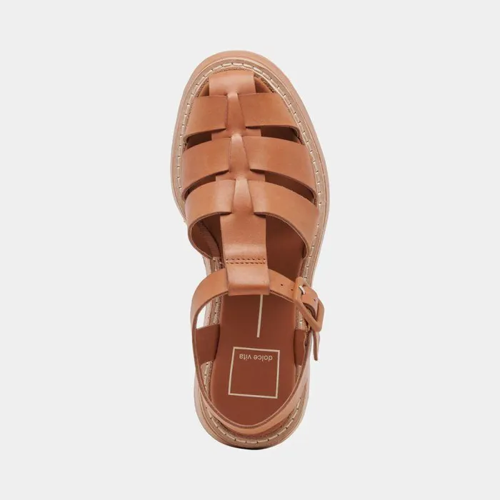 Sandals Shop Dolce Vita Tristy Sandals Cognac Leather Designer Cognac Leather Sandals Cognac Leather