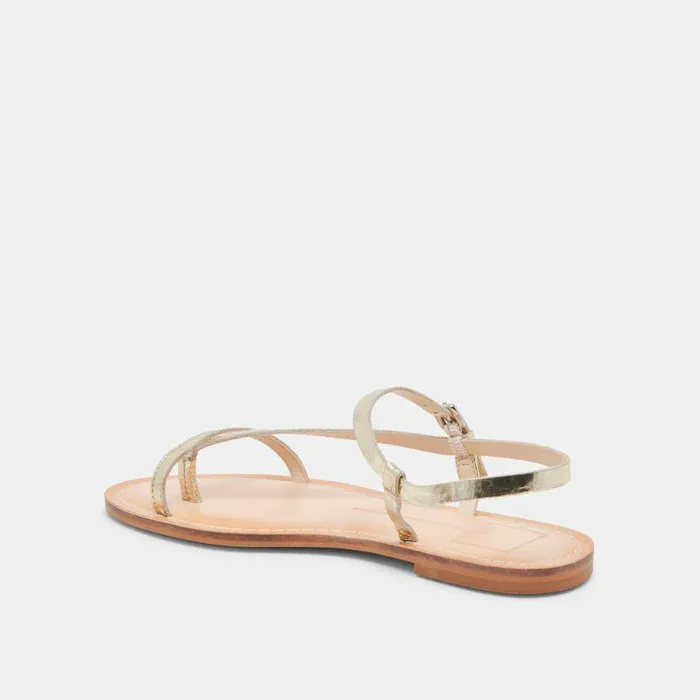 Sandals Shop Dolce Vita Wandre Sandals Gold Distressed Leather Gold