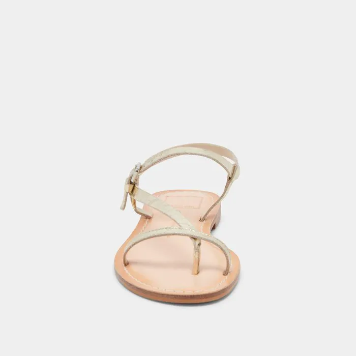 Sandals Shop Dolce Vita Wandre Sandals Gold Distressed Leather Gold