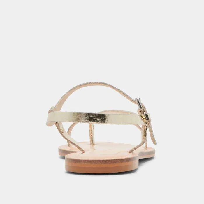 Sandals Shop Dolce Vita Wandre Sandals Gold Distressed Leather Gold