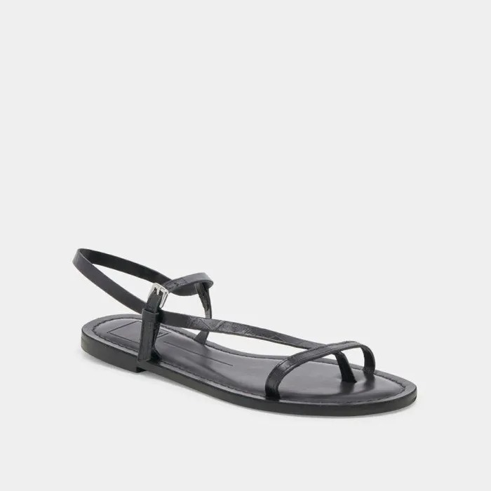 Sandals Shop Dolce Vita Wandre Sandals Noir Embossed Leather Noir Embossed Leather