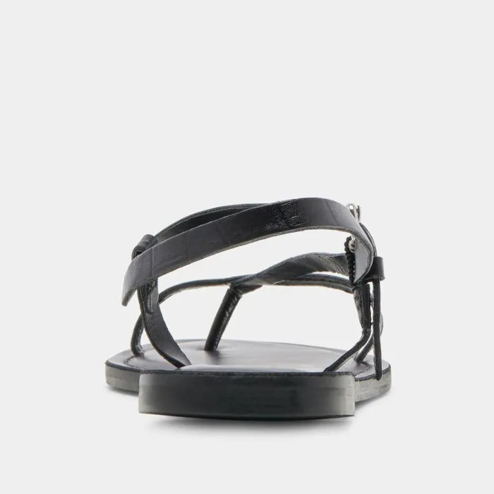 Sandals Shop Dolce Vita Wandre Sandals Noir Embossed Leather Noir Embossed Leather