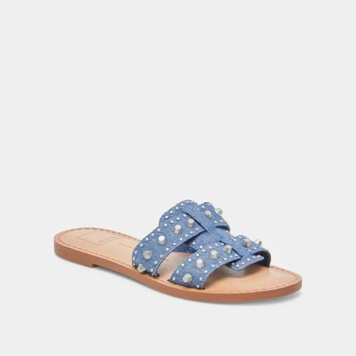 Sandals Shop Dolce Vita Wesla Stud Sandals Blue Denim Blue Denim
