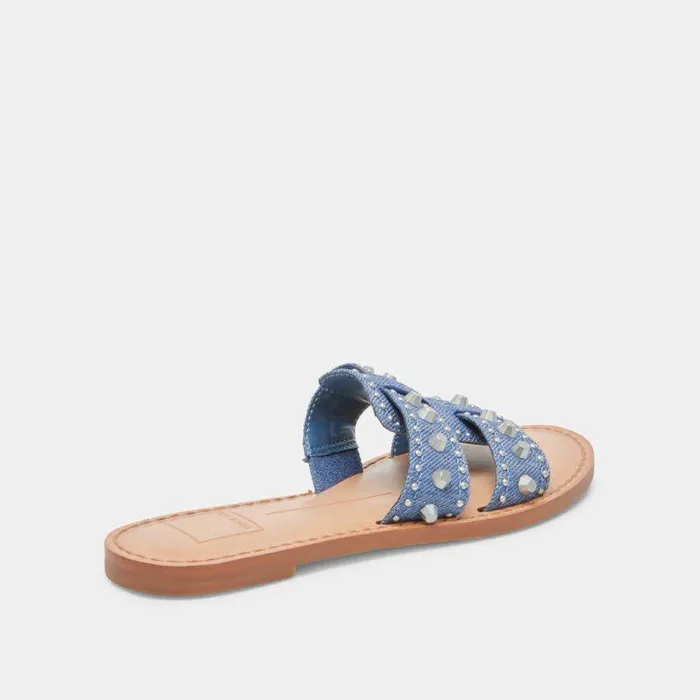 Sandals Shop Dolce Vita Wesla Stud Sandals Blue Denim Blue Denim