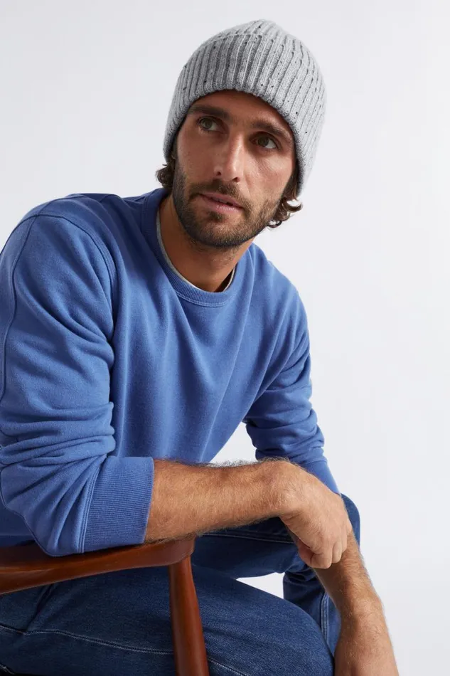 Seed Heritage Accessories Knitted Beanie Grey Marle 8211 Man