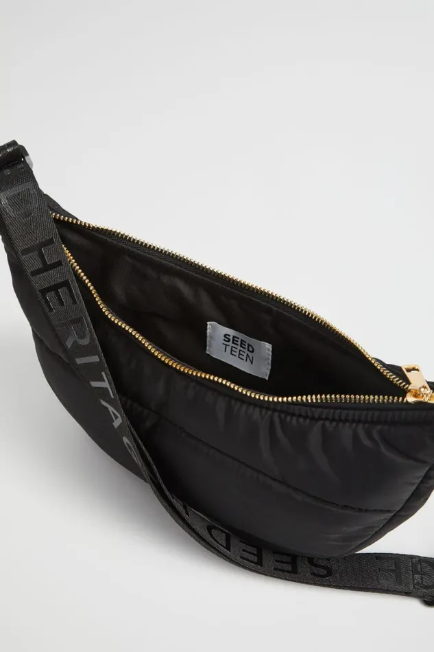 Seed Heritage Bags Nylon Crescent Cross Body Bag Black 8211 Teen Girl