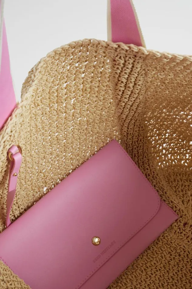 Seed Heritage Beach Bags Logo Straw Tote Pink Gin 8211 Woman