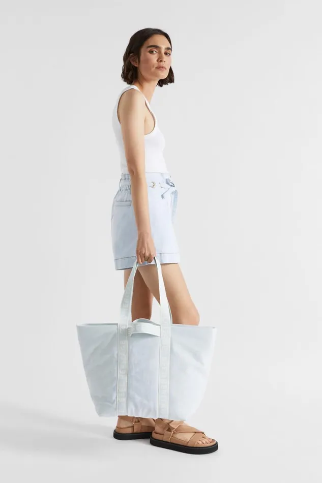 Seed Heritage Beach Bags Monochrome Logo Denim Tote Denim 8211 Woman