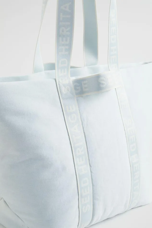 Seed Heritage Beach Bags Monochrome Logo Denim Tote Denim 8211 Woman