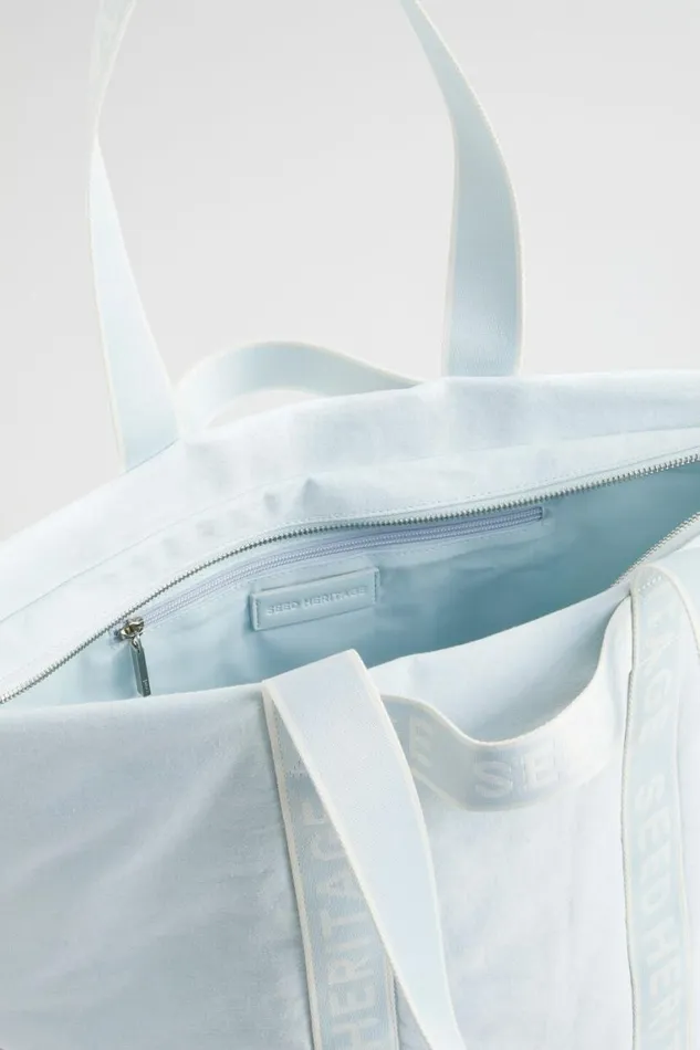 Seed Heritage Beach Bags Monochrome Logo Denim Tote Denim 8211 Woman