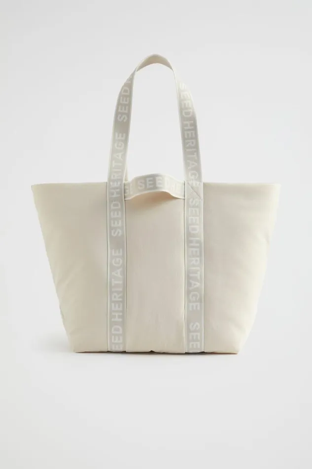 Seed Heritage Beach Bags Monochrome Logo Tote Stone 8211 Woman