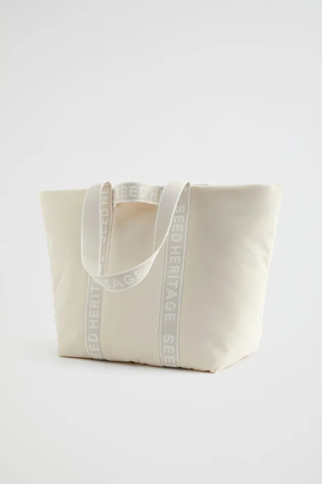 Seed Heritage Beach Bags Monochrome Logo Tote Stone 8211 Woman