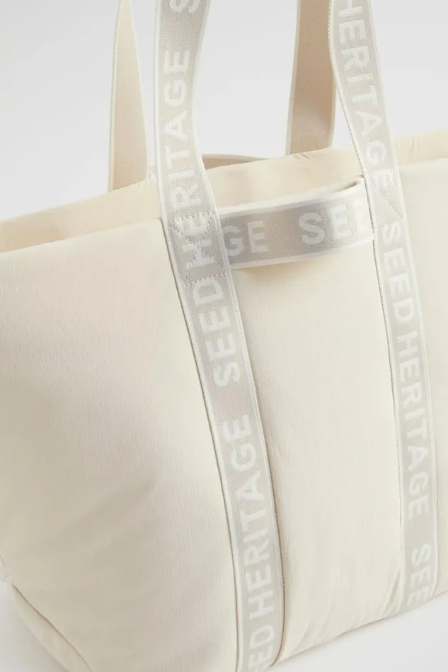 Seed Heritage Beach Bags Monochrome Logo Tote Stone 8211 Woman