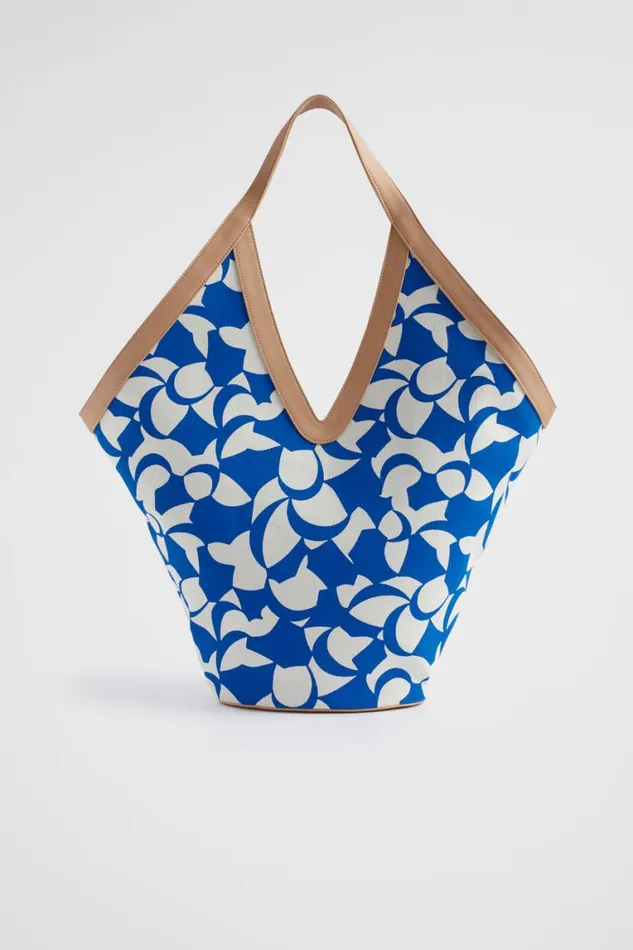 Seed Heritage Beach Bags Printed Canvas Tote Deep Ocean Abstract 8211 Woman